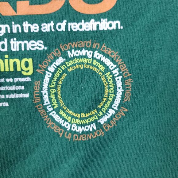 Vintage Enyce Clothing Company - Y2K Graphic Tee - Patches - Green - Mens XL - Picture 3 of 13